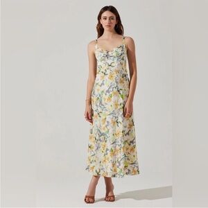 NWT Floral Satin Corset Dress